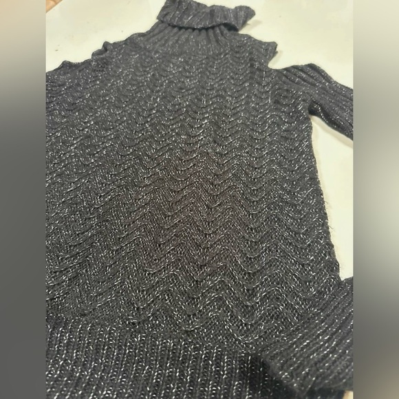 American Rag Cold Shoulder Textured Sweater - Picture 2 of 7